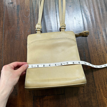 Women’s Crossbody Bag Medium Pockets Purse Golden Yellow Color VTG 1980s 80s