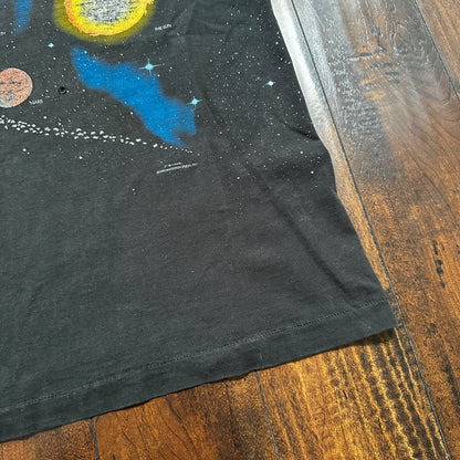 Galaxy Milky Way Earth 90s VTG T Shirt Single Stitch Saturn Planets Cool Space