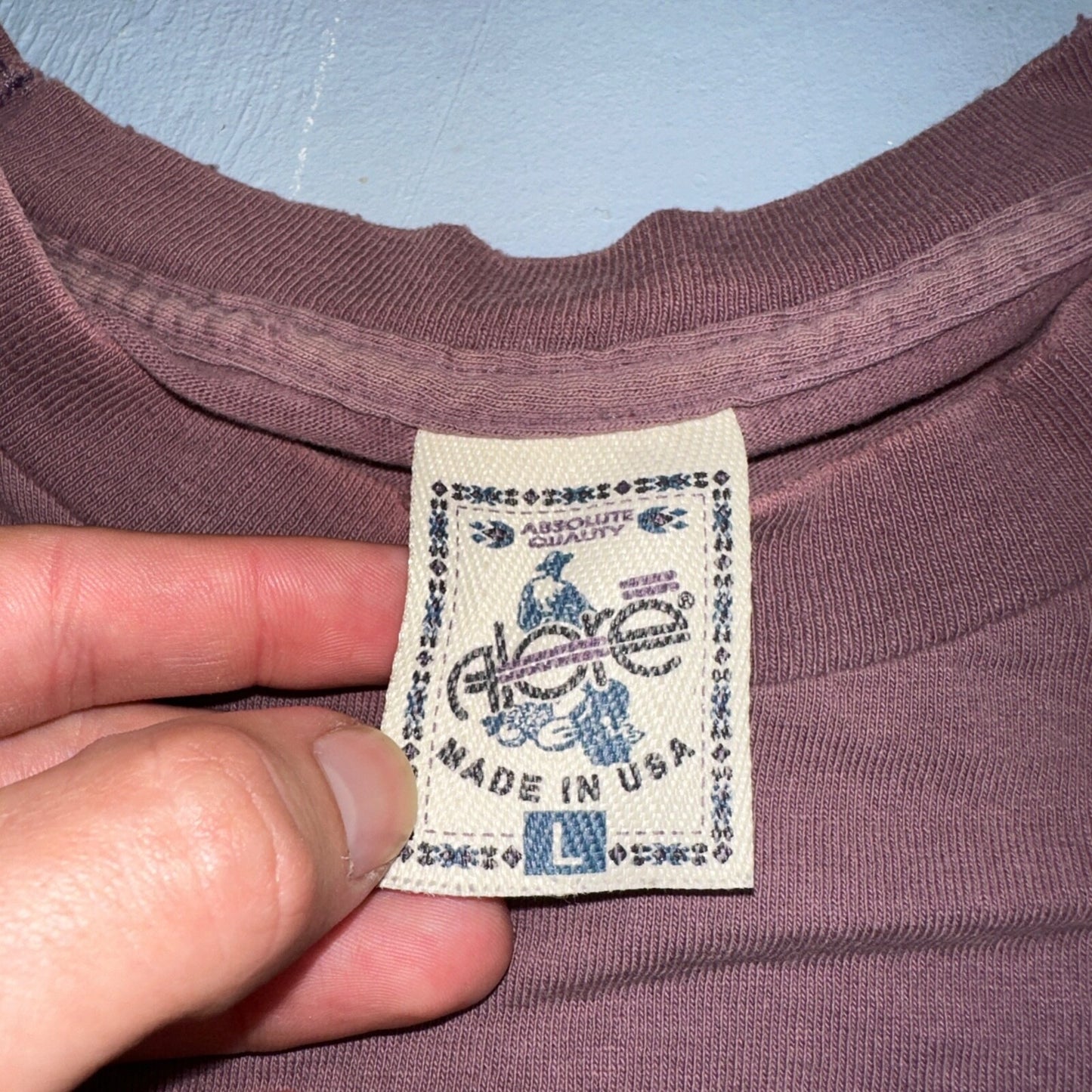 Seattle Washington Purple Maroon VTG T Shirt Single Stitch L Space Needle