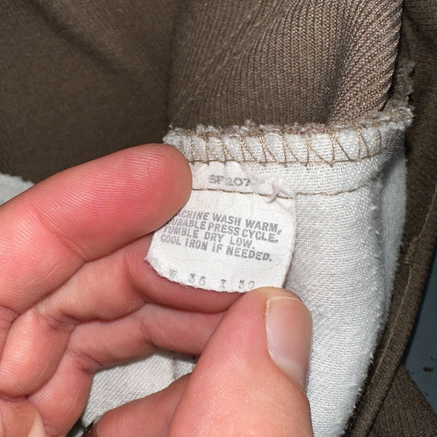 Levis 70s USA 517 36x30 Bootcut Pants Brown Polyester Slacks Vintage 35x30