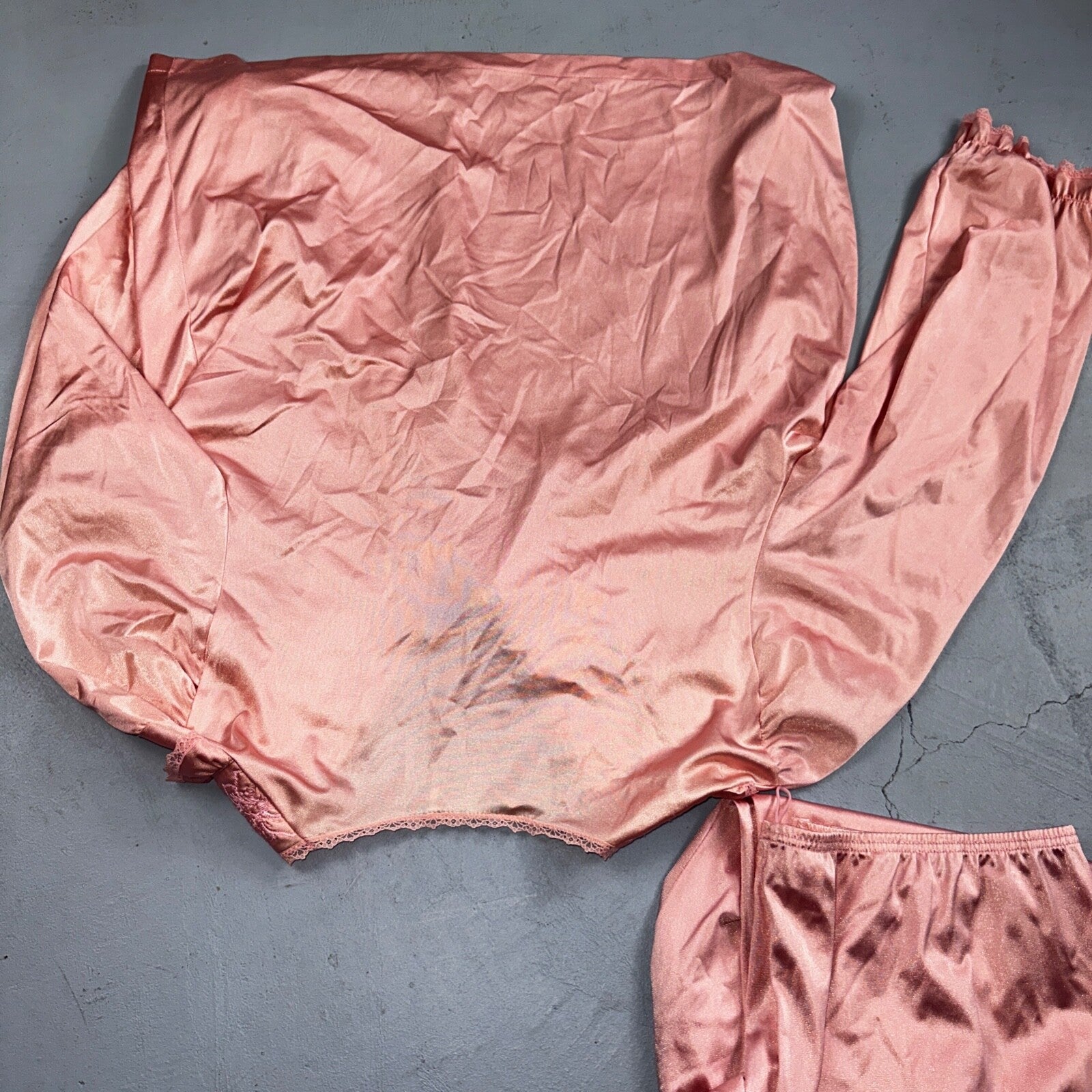 Vintage 70s JCPENNEY Classic Pajamas Pink 2 Pc 1970s Collectibles Large USA