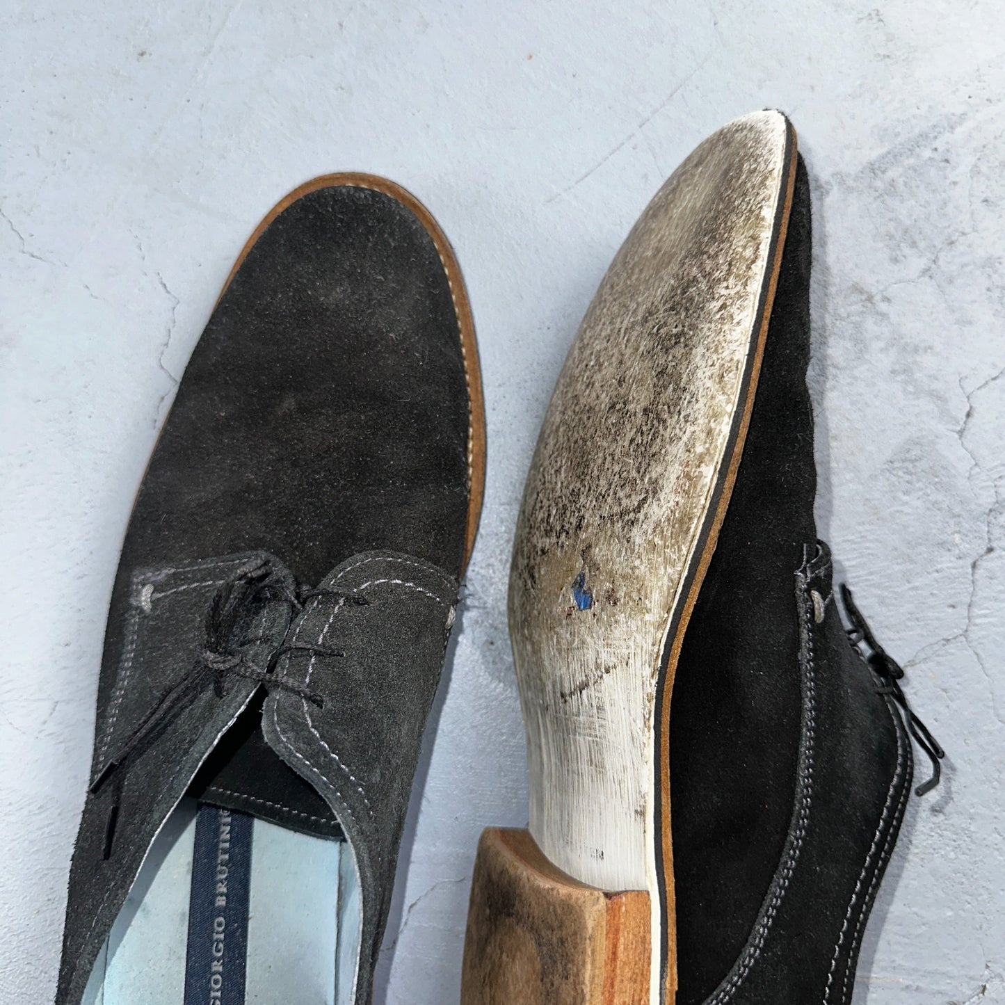 Giorgio Brutini Men’s Size 9 Black Suede Dress Shoes Classy Laces