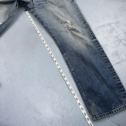 Levis 501 Vintage 90s Mexico Straight Leg Jeans 36x34 Y2K Light Wash Act 35x30