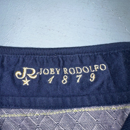 Joey Rodolfo 1879 Men's 2XL Short Sleeve Royal Blue Hokulia Striped Golf Shirt