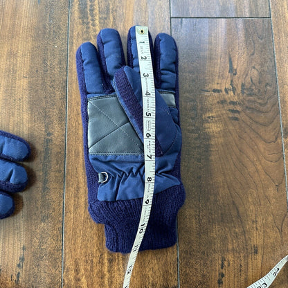 Vtg 80s 90s Thinsulate Winter Ski Skiing Snowmobile Snow Blue GLOVES