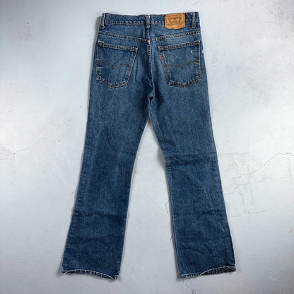 Levis 517 Vintage 80s USA Orange Tab Bootcut Flare Blue Worn Jeans Act 31x30