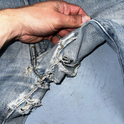 Levis 501 Vintage 80s Redline Selvedge USA XX Jeans Light Wash 34x40 Act 32x36