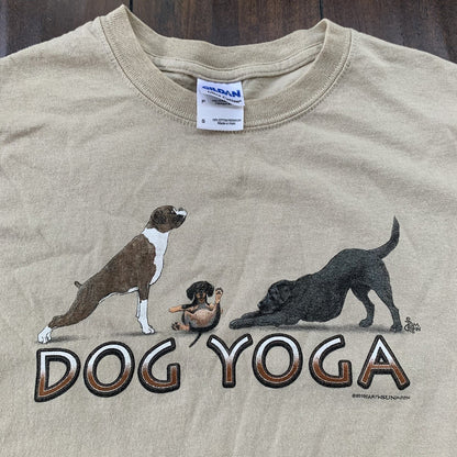 Dog Yoga Vintage T Shirt 90s Style Animals Cute Funny Y2K Sports Rap Cats