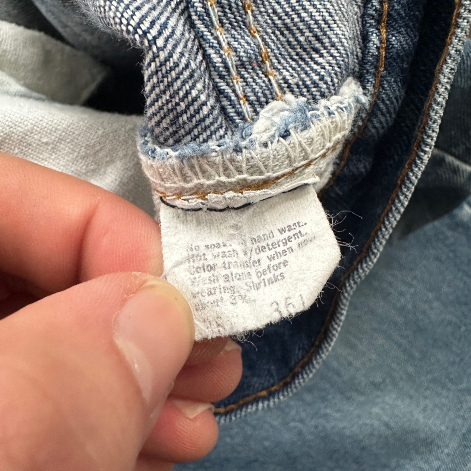 Vintage 80s Levis 505 36x36 USA Blue Jeans 501 Act 34x34 Med Wash