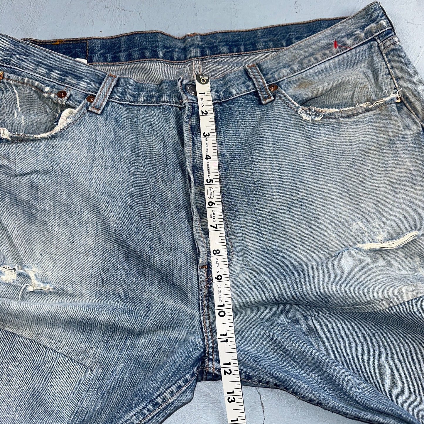 Levis 501 Vintage Y2K XX Straight Leg Jeans Blue Light Wash 38x34 Act 38x32