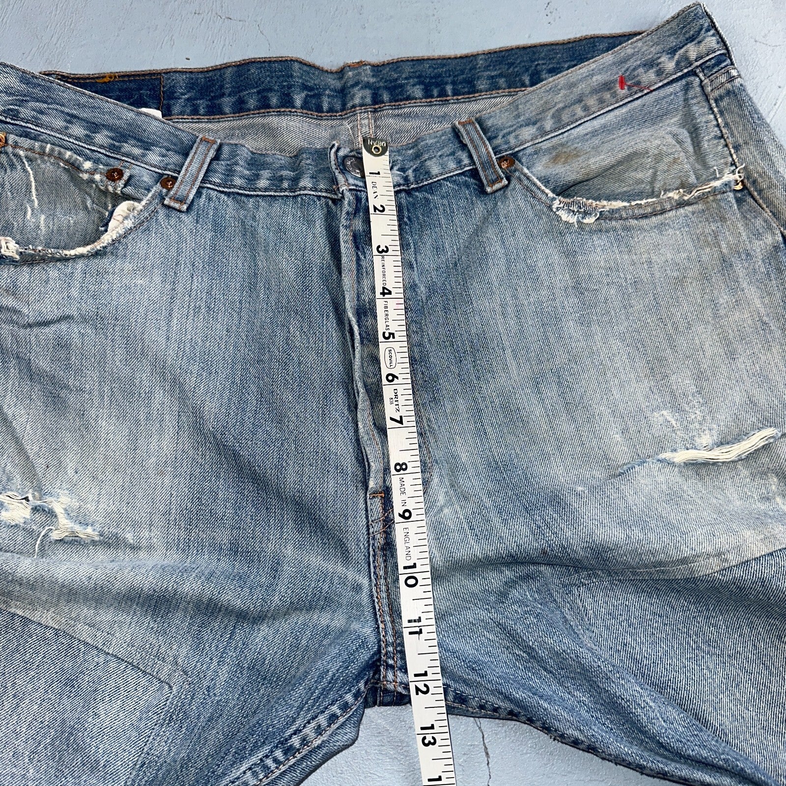 Levis 501 Vintage Y2K XX Straight Leg Jeans Blue Light Wash 38x34 Act 38x32