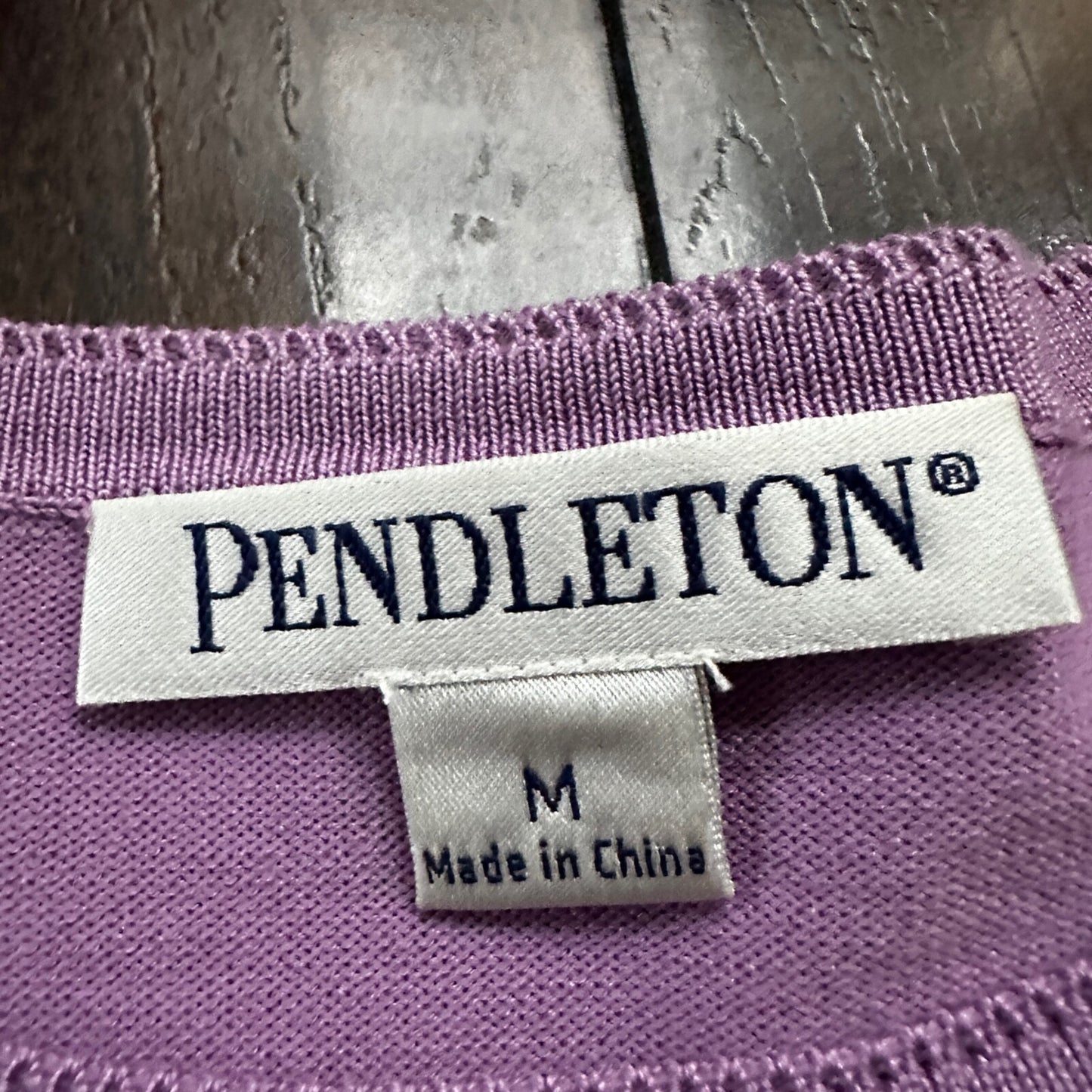 Pendleton T-Shirt Womens Size Medium Purple Short Sleeve Tee VTG Ladies Soft