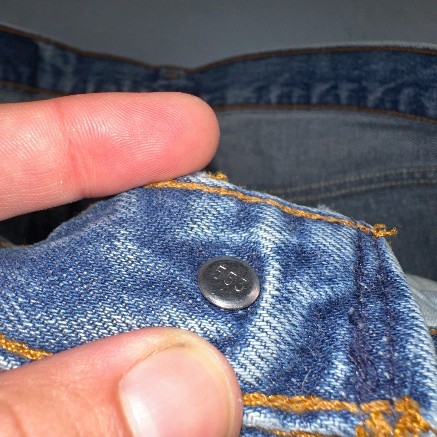 Levis 501 Vintage 90s USA XX Straight Leg Jeans Blue Light Wash 35x33 Act 32x30