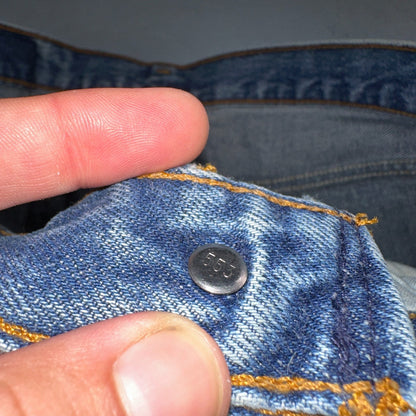 Levis 501 Vintage 90s USA XX Straight Leg Jeans Blue Light Wash 35x33 Act 32x30