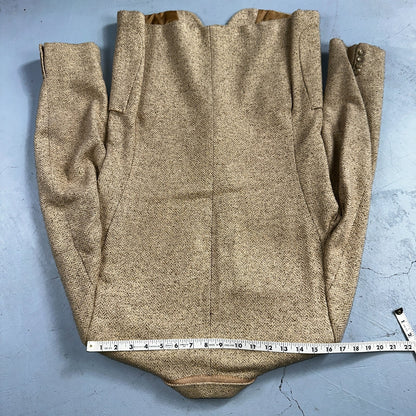 YSL Yves Saint Laurent Vintage Beige Tweed Jacket 38 Blazer Coat France Suit 80s