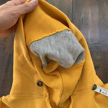 Vintage 70s Champion USA Reverse Weave Sweatshirt Hoodie Basic Blank Yellow 60s