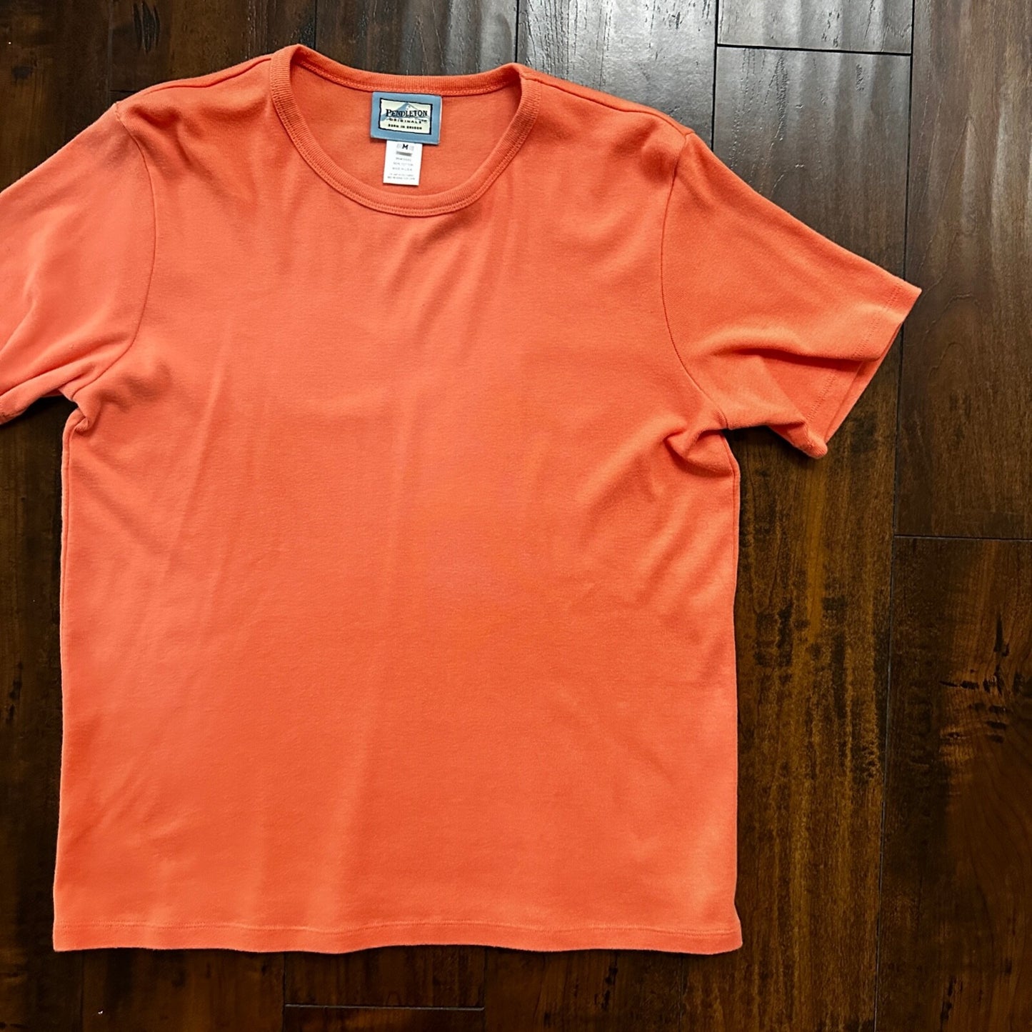Pendleton T-Shirt Womens Size Medium Orange Short Sleeve Tee VTG Ladies Soft
