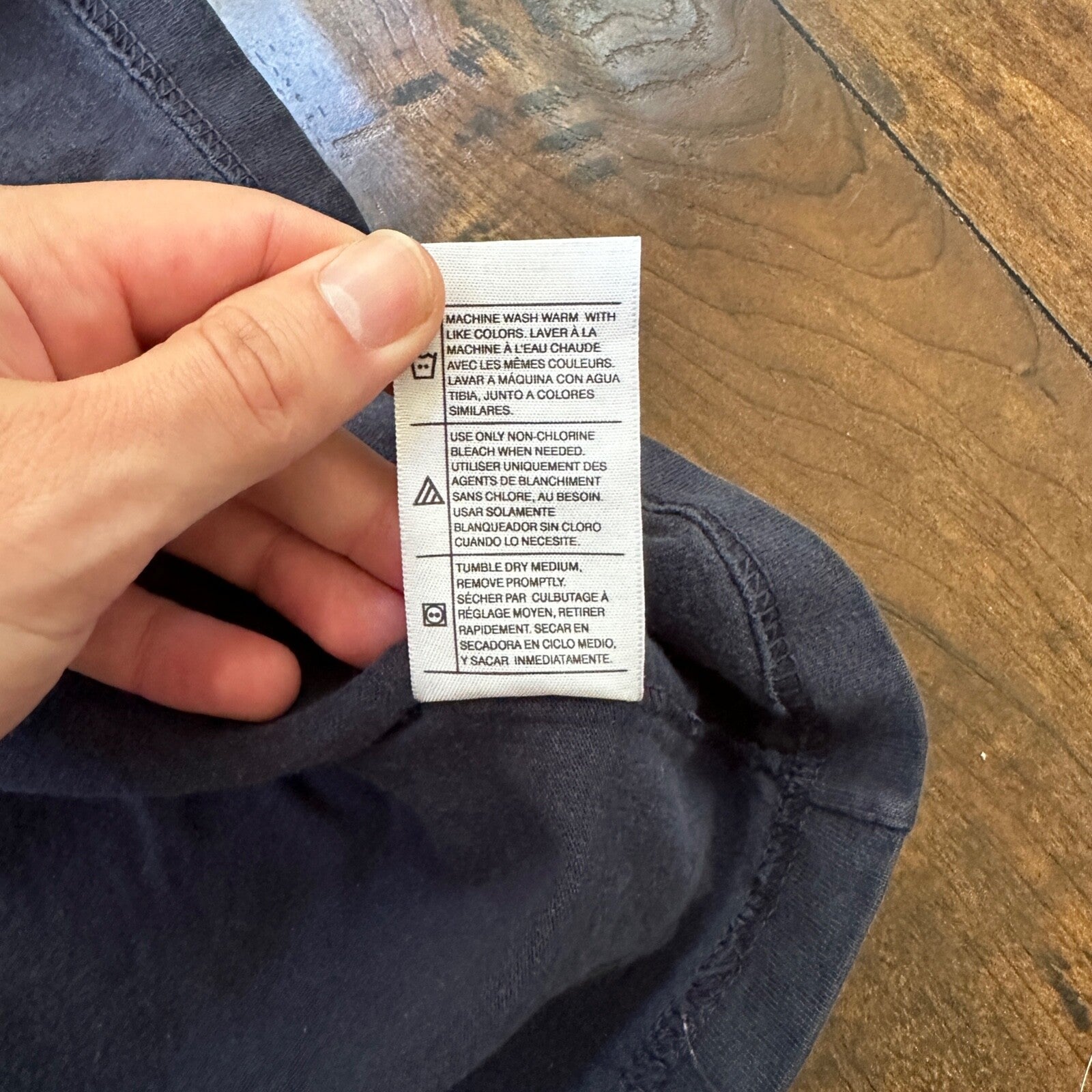 Carhartt Pocket Y2K VTG T Shirt K87 NaVy Navy Blue Basic Travis Scott Simple