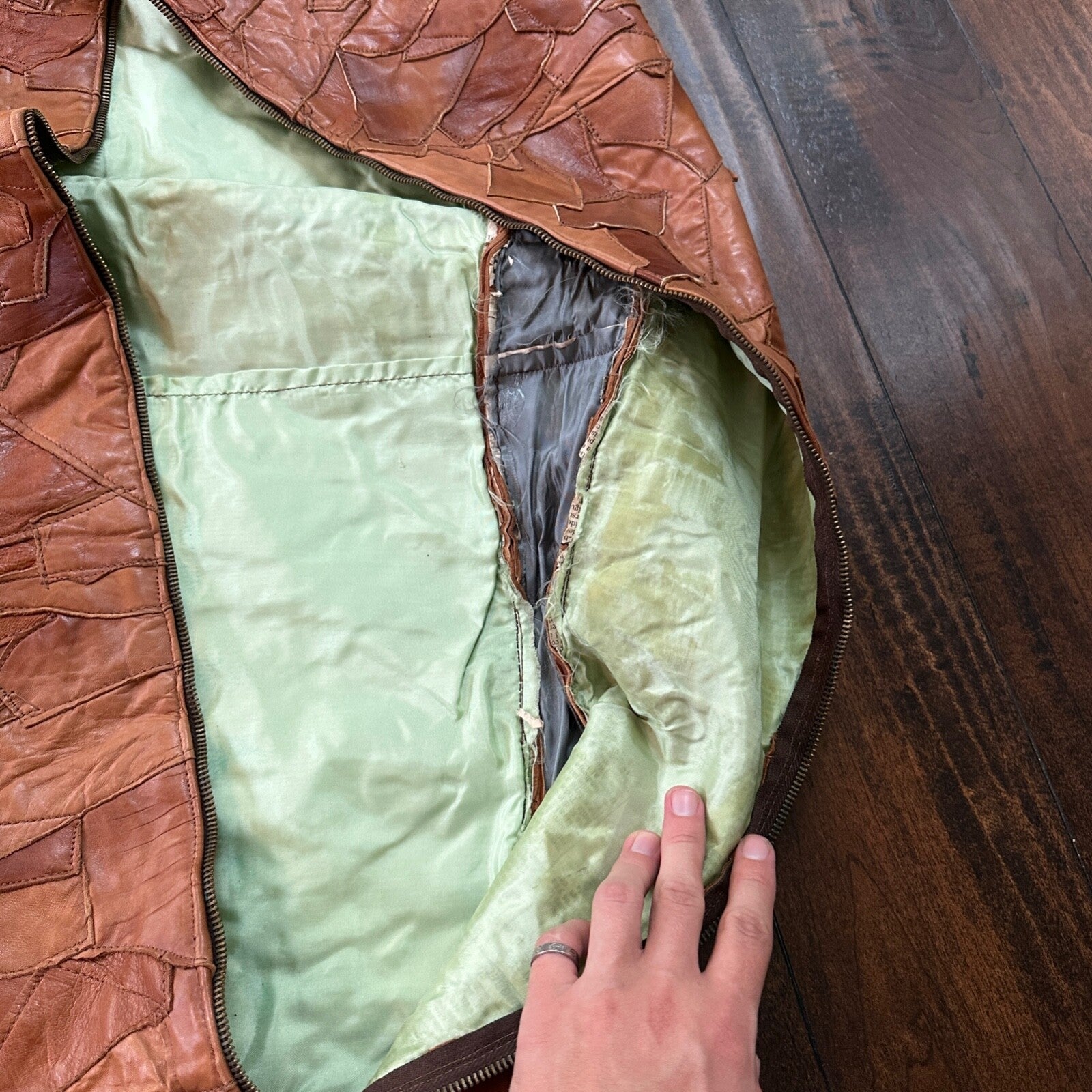 Vintage American Tourister Garment Suit Bag Leather Brown Hangers Cover VTG 40s