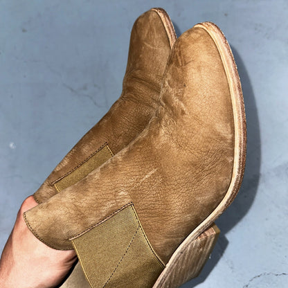 Eileen Fisher Vero Cuoio Evan Tan Soft Leather Ankle Booties Boots Size 9.5