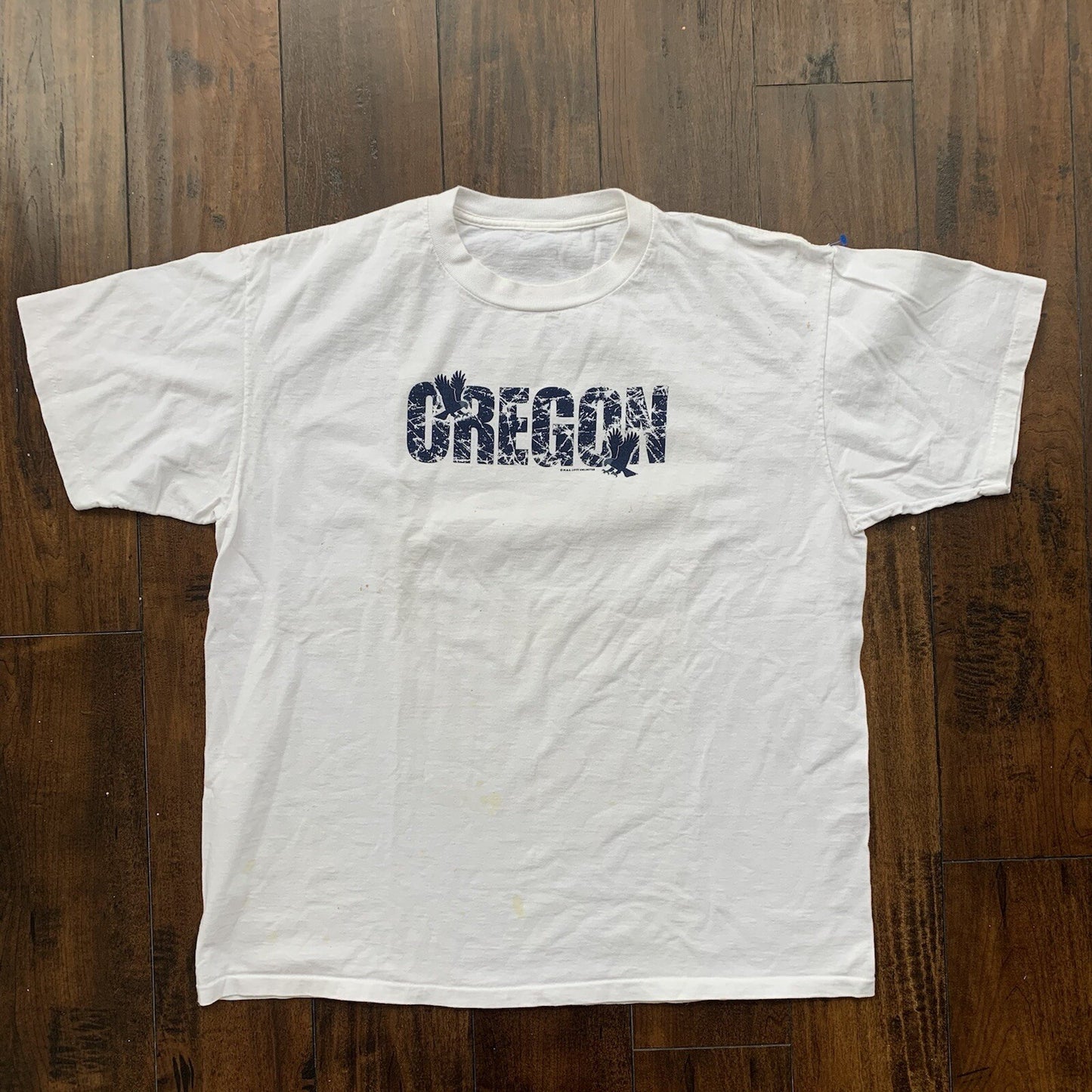 Oregon PDX Portland USA Vintage T Shirt Tultex 90s Travel Road Map Single Stitch