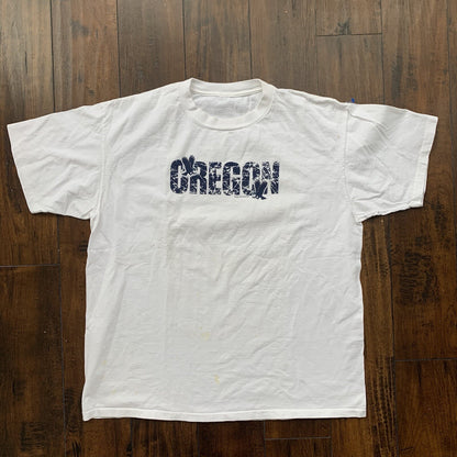 Oregon PDX Portland USA Vintage T Shirt Tultex 90s Travel Road Map Single Stitch