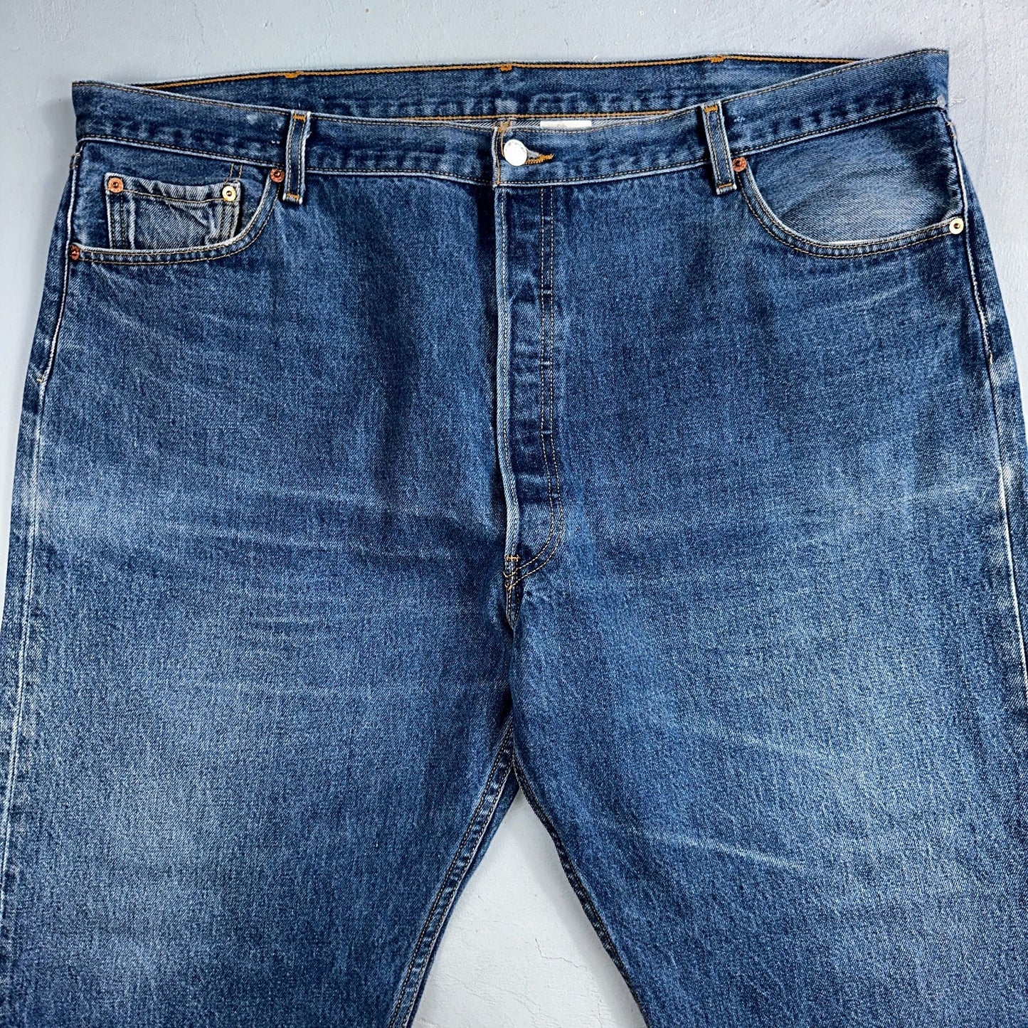 Levis 501 Vintage Y2K Mexico Straight Leg Jeans 46x30 90s Med Wash Act 44x27