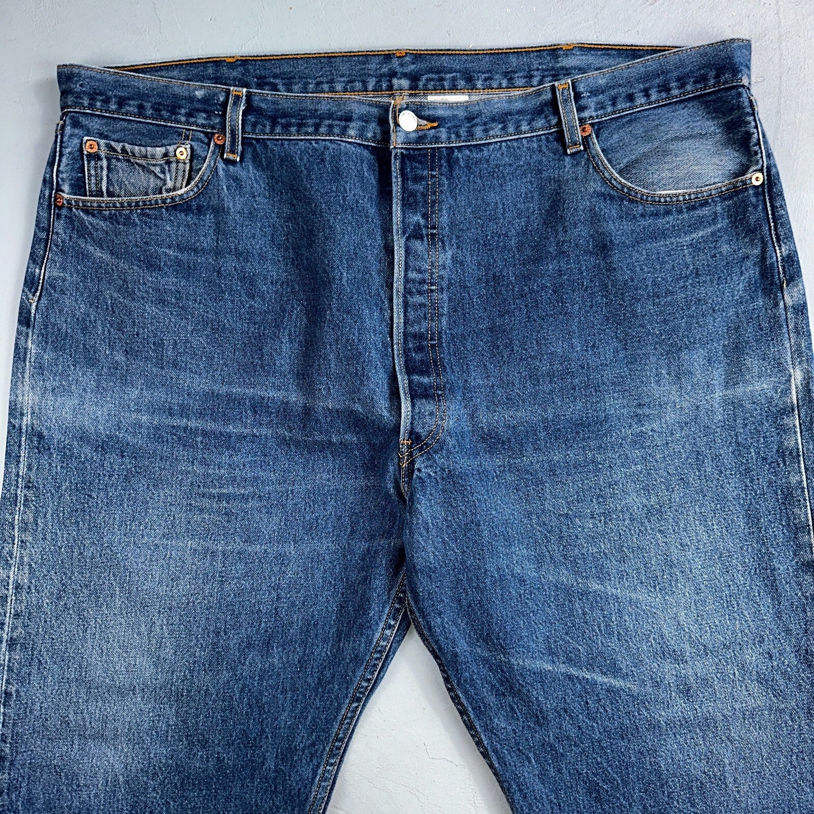 Levis 501 Vintage Y2K Mexico Straight Leg Jeans 46x30 90s Med Wash Act 44x27