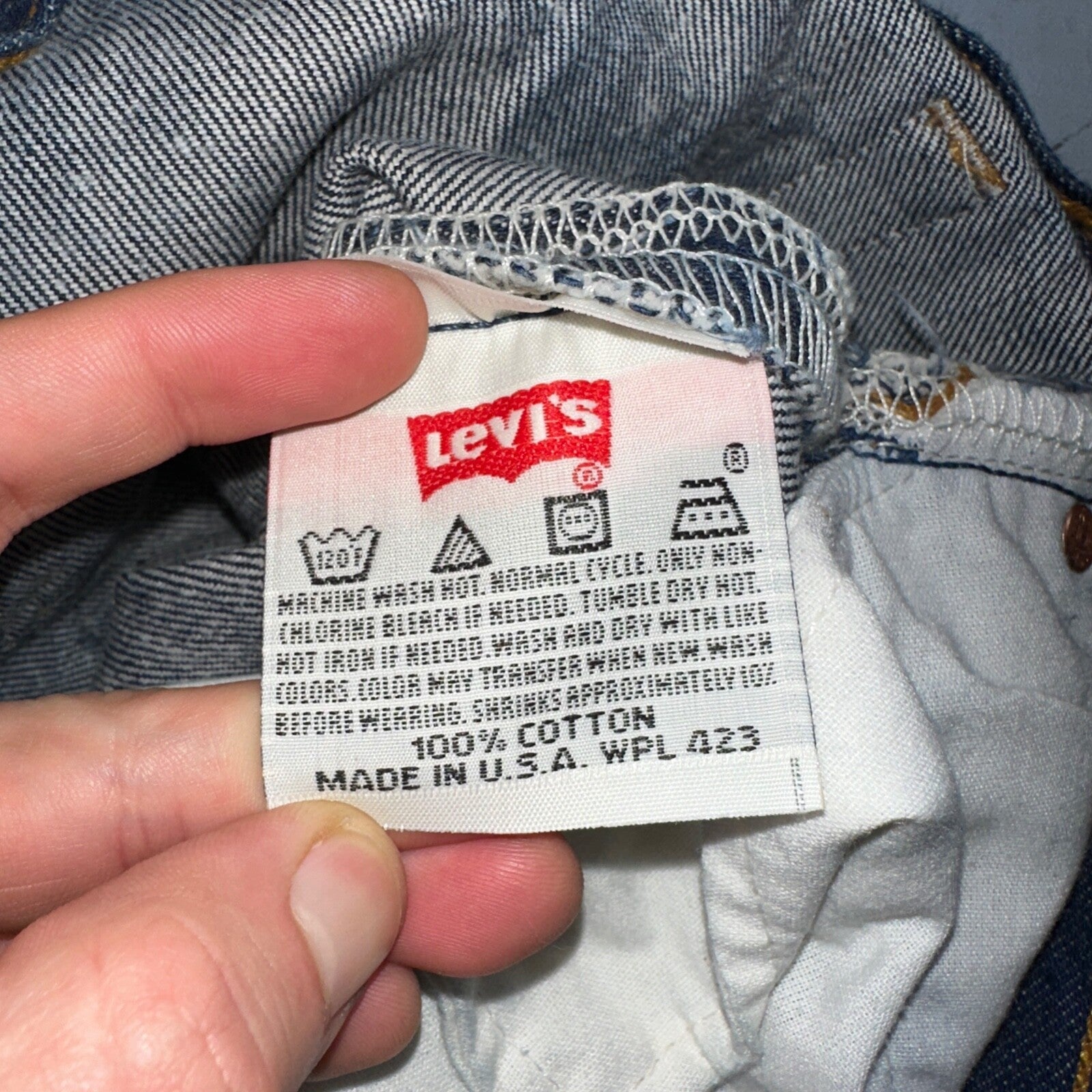 Levis 501 Vintage 90s USA XX Straight Leg Jeans Blue Dark Wash 34x32 Act 31x29