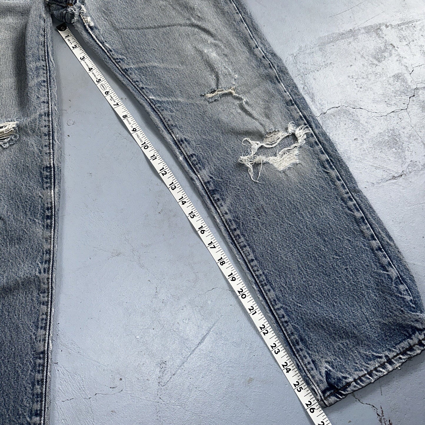 Levis 501 Vintage 80s USA XX Straight Leg Jeans 32x31 Thrashed Wash Act 30x26