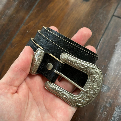 VTG Silver Old Western Ranger Belt Buckle Cowboy Womens? Rockabilly