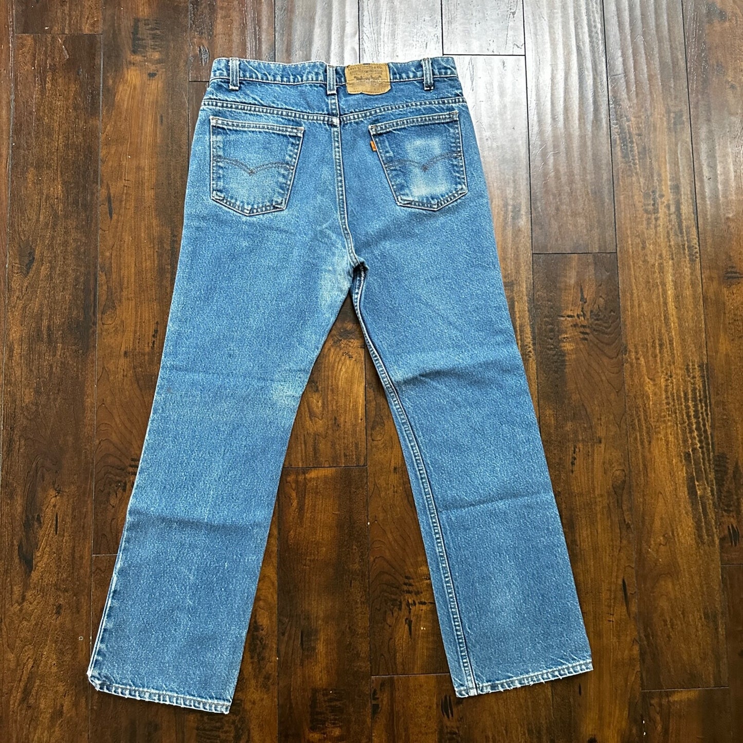 Levis 517 Vintage 90s USA Orange Tab Bootcut Flare Blue Jeans 35x30 Act 32x28
