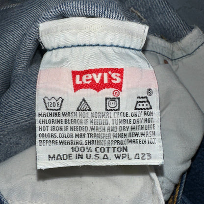 Levis 501 Vintage 90s USA XX Straight Leg Jeans Blue Med Wash 32x33 Act 29x29