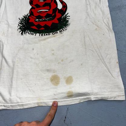 Patco Snake Ringer VTG T Shirt 80s Tread On Me Rockabilly White Band Rock Grunge