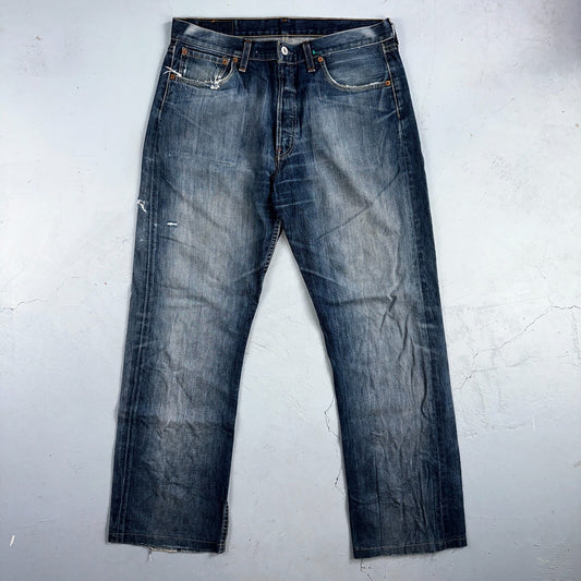 Levis 501 Vintage Y2K XX Straight Leg Jeans Blue Med Wash 34x34 Act 32x30