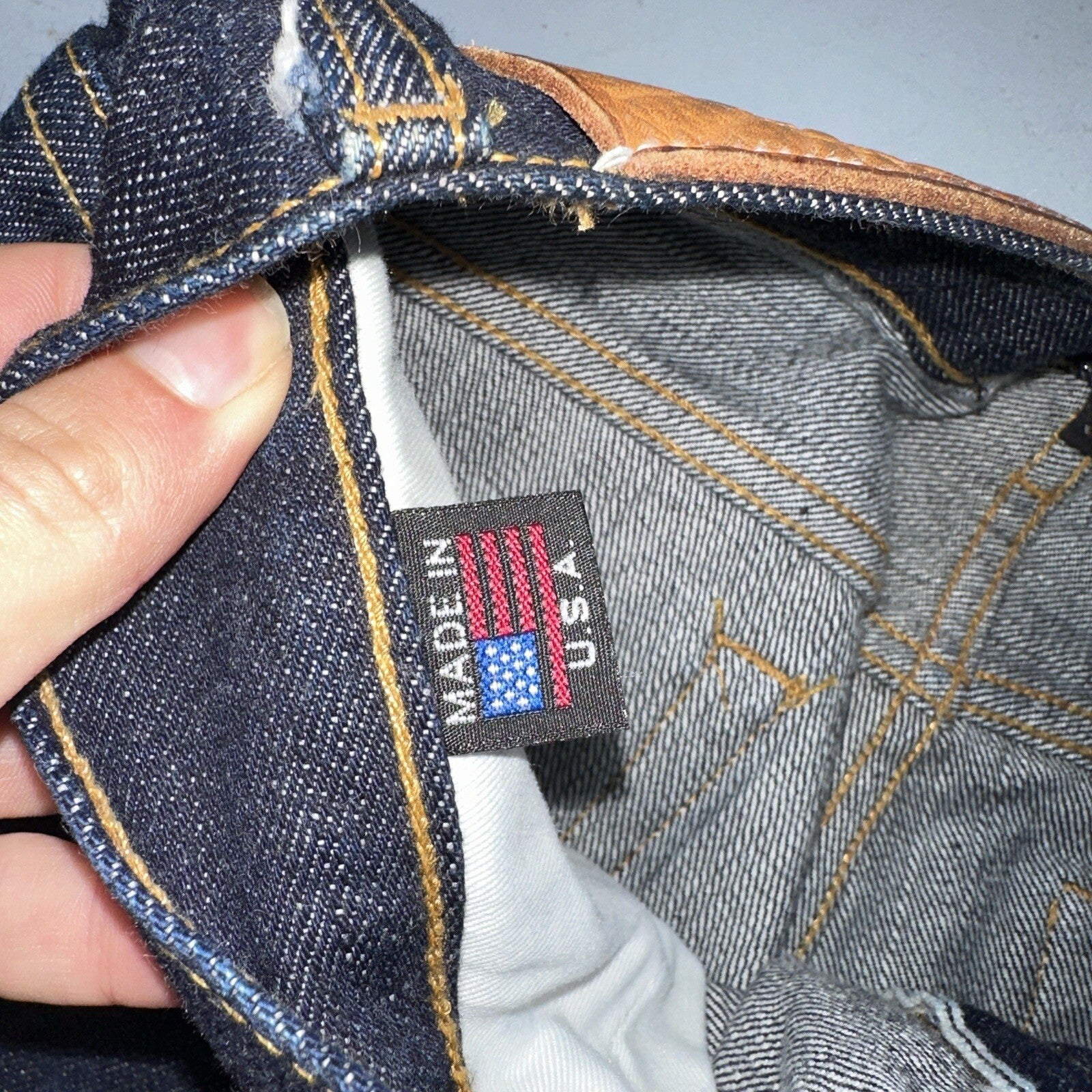 Brave Star Jeans Mens 30x30 Blue Selvedge Cone Denim Dark Wash Button Fly