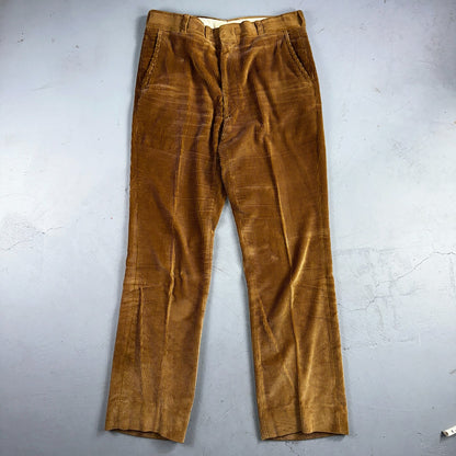 VTG Mens 2 PC Suit 40 Jacket Coat Pants Brown Rockabilly 60s 1960s Corduroy