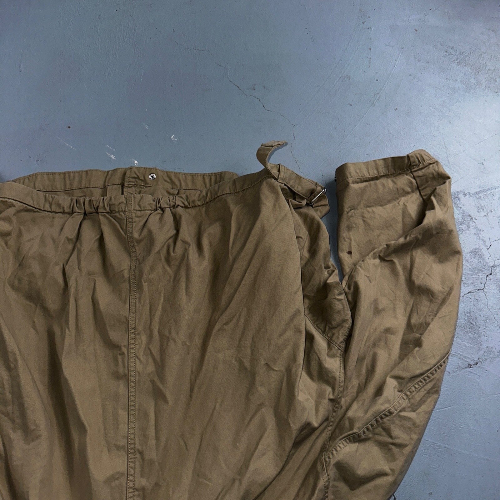 H&M Women’s Boxy Twill Jacket Beige Size XL Military Vintage Crop Style Stained