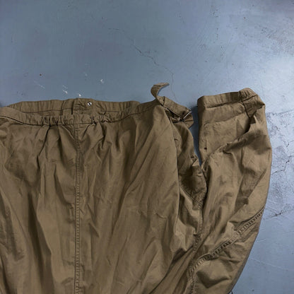 H&M Women’s Boxy Twill Jacket Beige Size XL Military Vintage Crop Style Stained