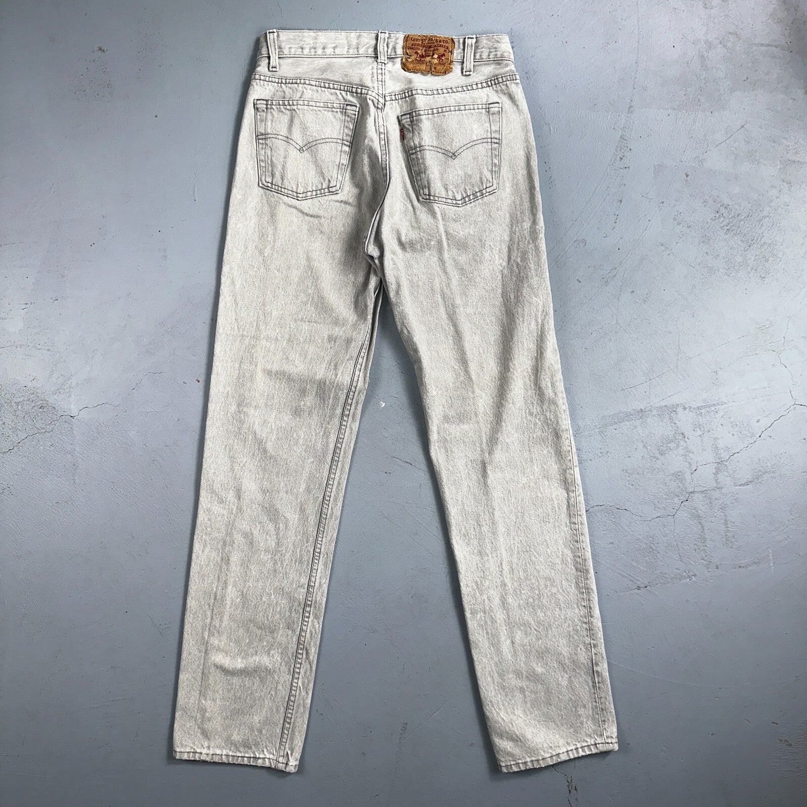 Levis 501 Vintage 90s USA XX Straight Leg Jeans Gray Light Wash 31x34 Act 29x32