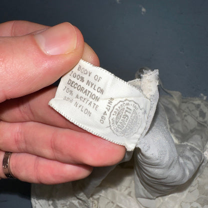 VTG 1960s Aristocraft Lingerie Slip Dress Sleepwear Full Sweep Nightgown Lace