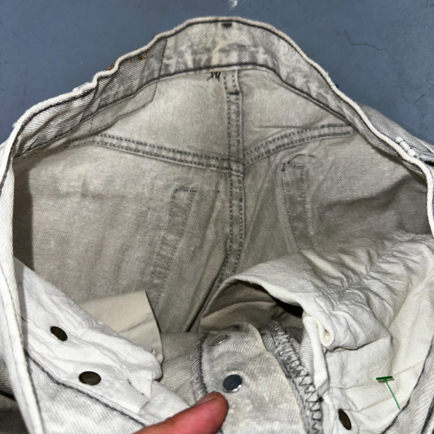 Levis 501 Vintage 90s USA XX Straight Leg Jeans 31x30 Gray Light Wash Act 31x29