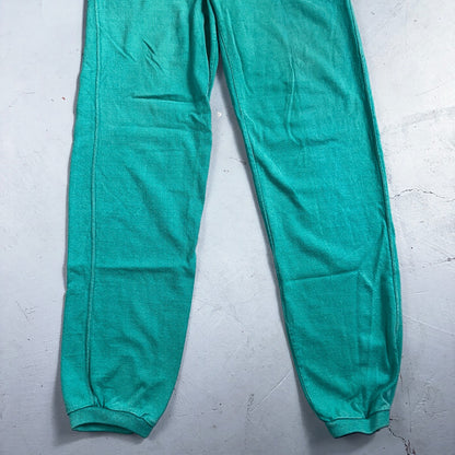 Vintage 90s Lands End Fleece Sweatpants Adult M Green Made In USA Champion