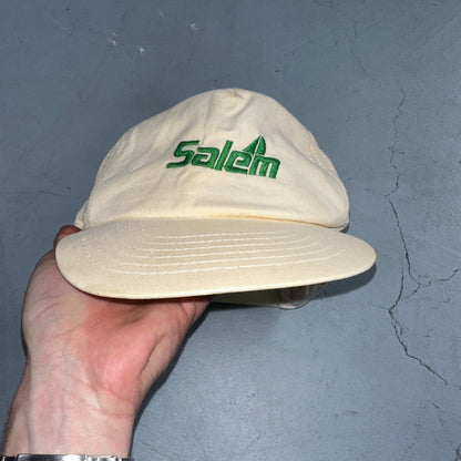 Salem Cigarettes Green VTG Hat Cap Snapback White Oregon Cool 90s Basic Logo