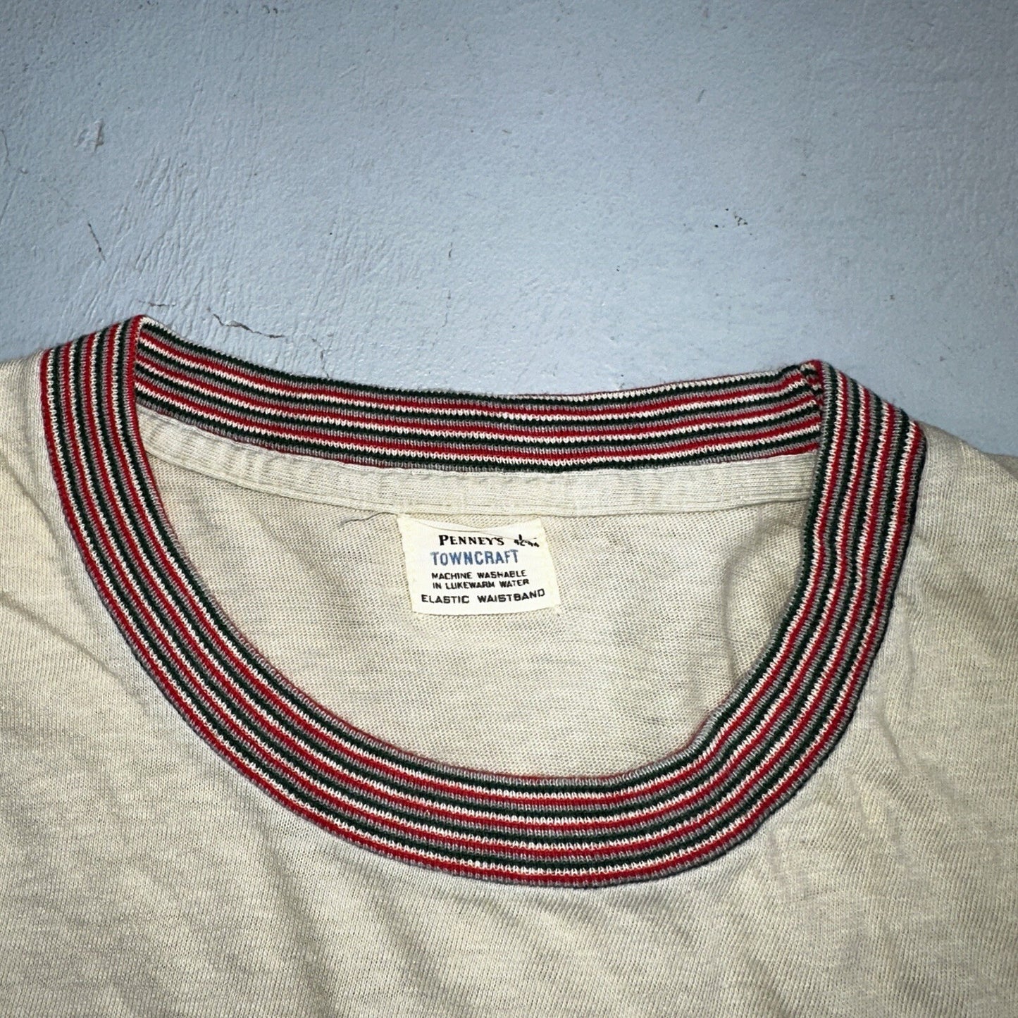 Penneys Vintage 60s Green Long Sleeve T Shirt Top Size Large Rockabilly 1960s