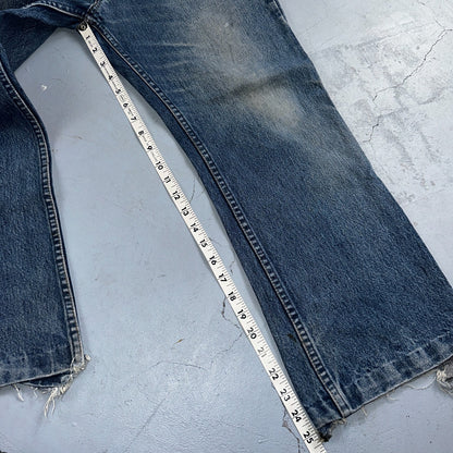 Levis 517 Vintage 80s USA Orange Tab Bootcut Flare Blue Worn Jeans Act 32x25