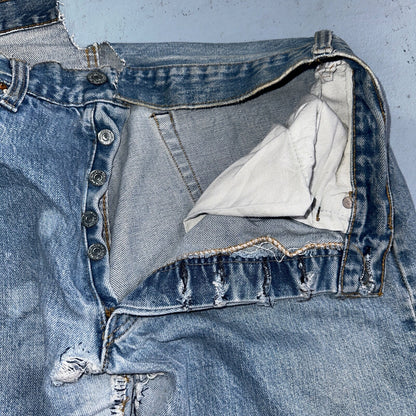 Levis 501 Vintage 80s Redline Selvedge USA XX Jeans Light Wash 32x34 Boot Cut