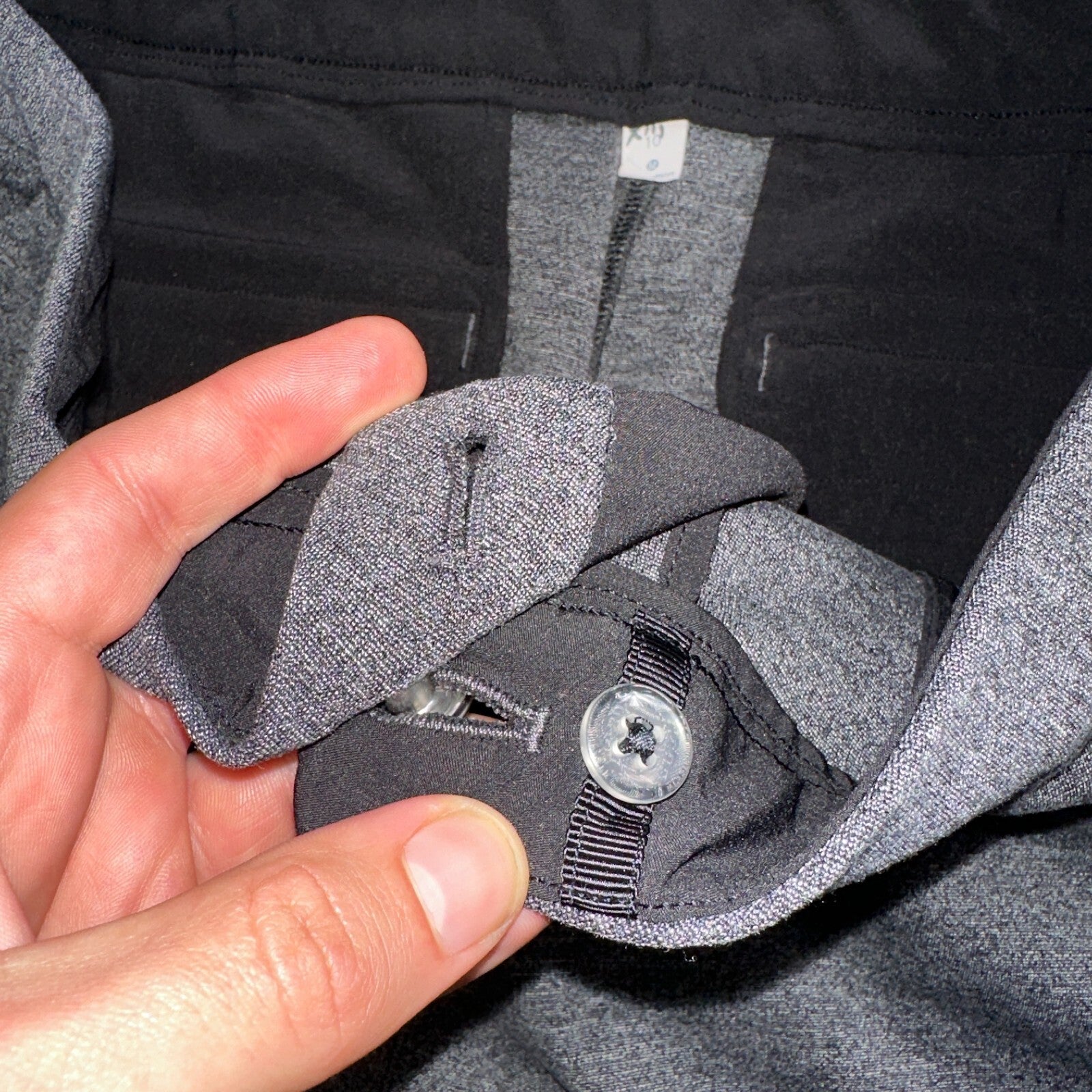 Lululemon Size 10 Grey Marle Ponte High Waist Fly Slim Fit Dress Pants Casual