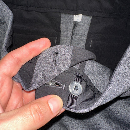 Lululemon Size 10 Grey Marle Ponte High Waist Fly Slim Fit Dress Pants Casual