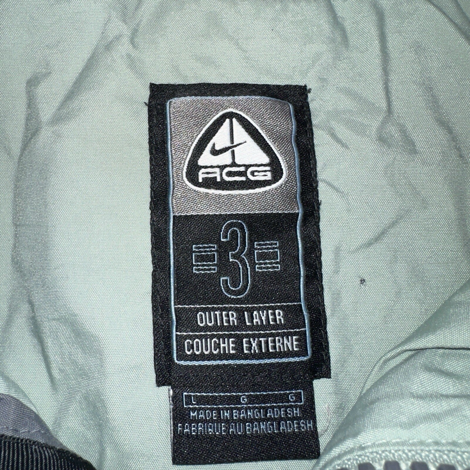 Nike VTG ACG Rain Jacket Storm Fit Anorak 90s Teal Hiking Ski Snowboard 3 Large